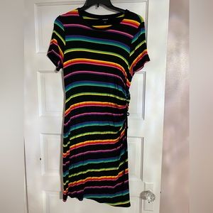 Black and rainbow Tshirt dress